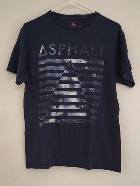 Asphalt Navy Graphic Tee - Men's Casual Shirt